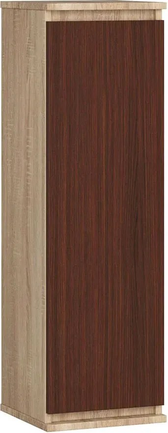 Szafka wisząca do salonu dąb sonoma + wenge T7-L34