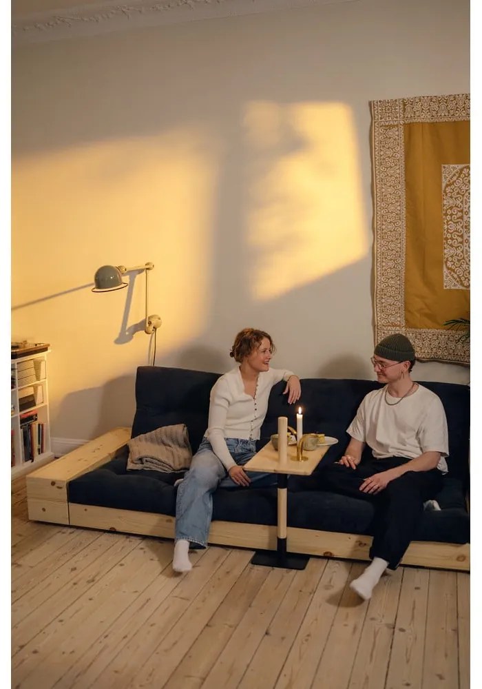 Ciemnoniebieska rozkładana sofa 244 cm Base – Karup Design