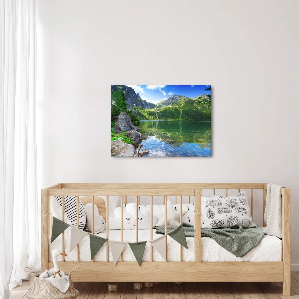Obraz jeziora w Tatrach (70x50 cm)