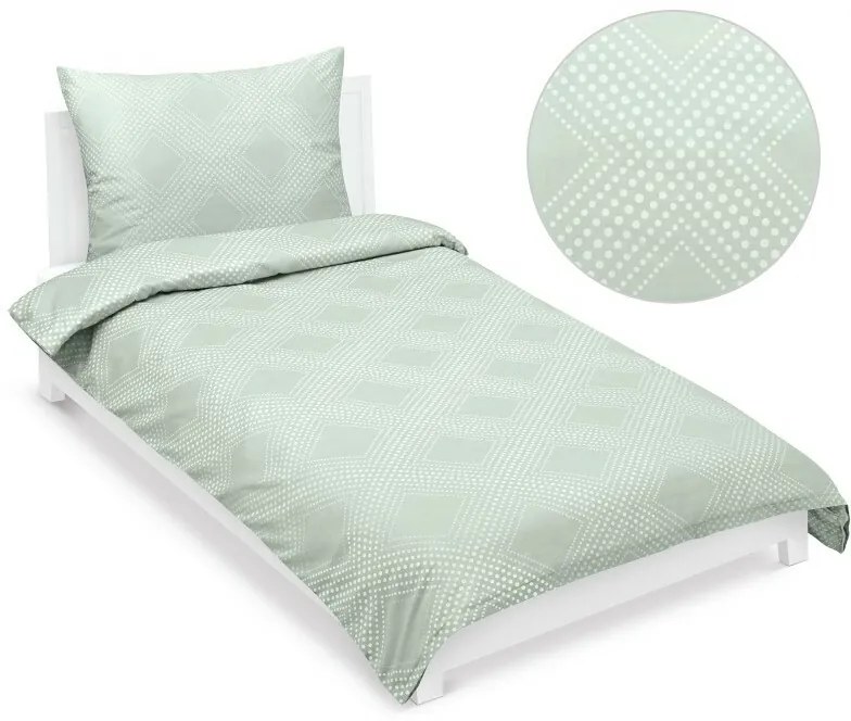 Bellatex Pościel satynowa Linie mięta , 140 x 220cm, 70 x 90 cm, 140 x 220 cm, 70 x 90 cm