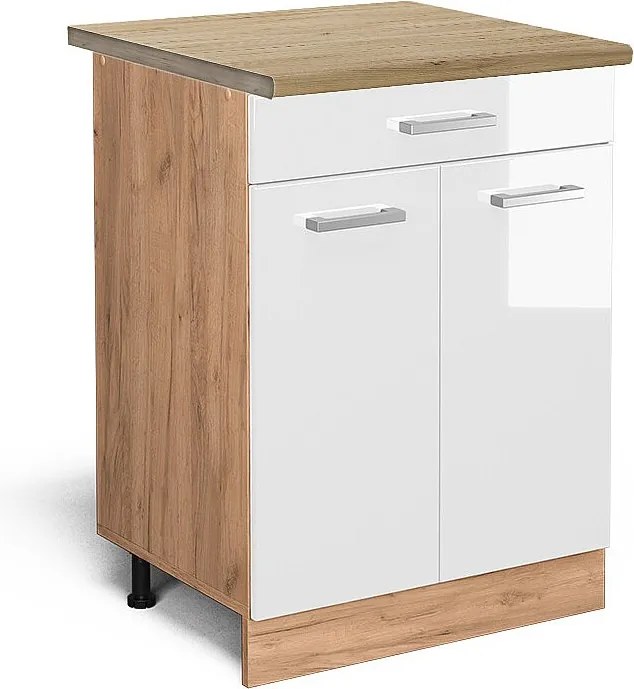 Szafka dolna do kuchni biały wysoki połysk 60x60x81.6 r-line