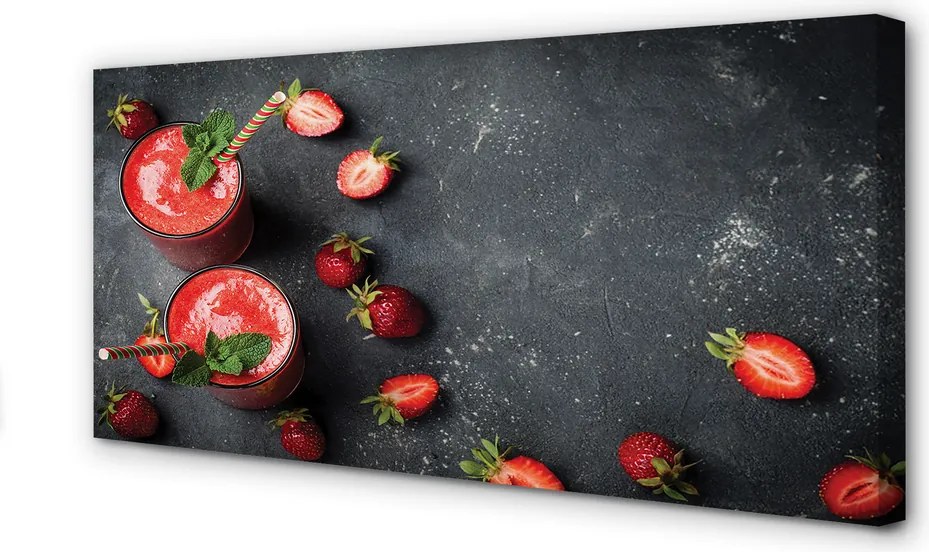 Obraz na płótnie Słodki Mus Truskawkowy
