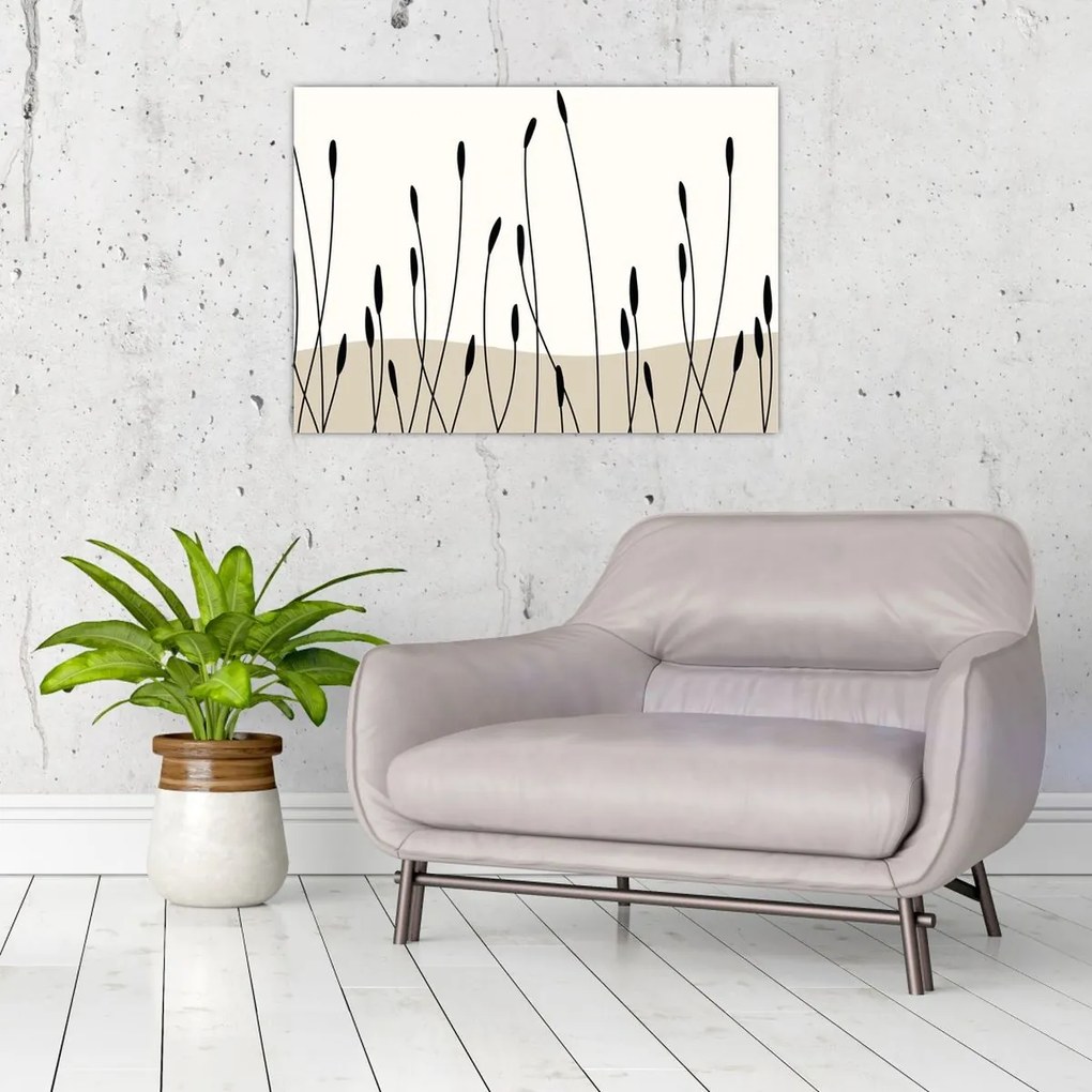 Obraz na szkle - Łąka graficzna N⁰3 (70x50 cm)