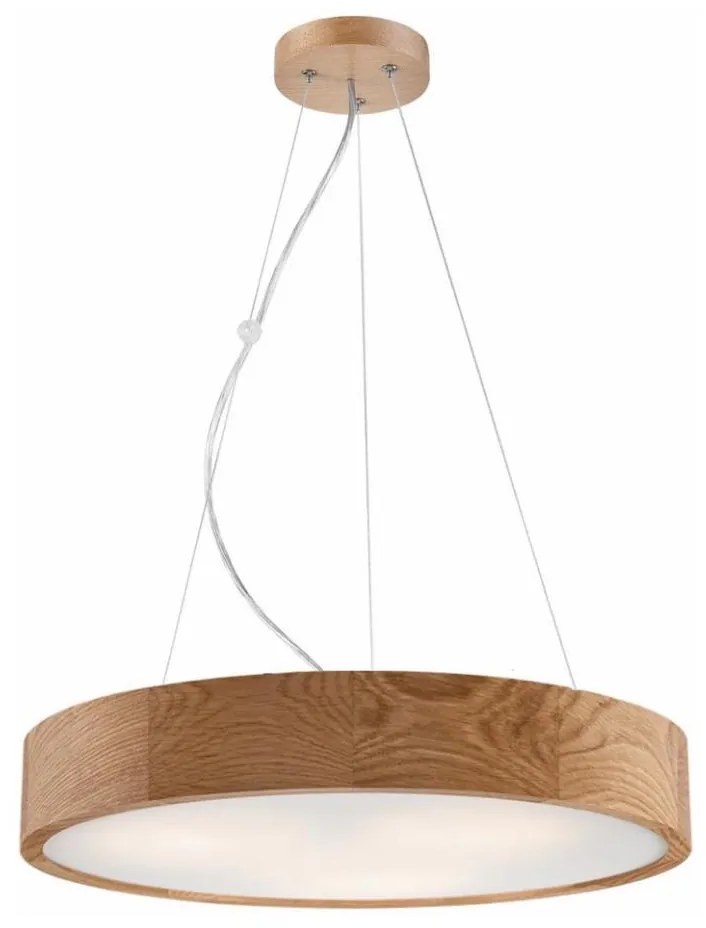 Żyrandol na lince OAK 3xE27/60W/230V dąb ø 47,5 cm - FSC certyfikowano