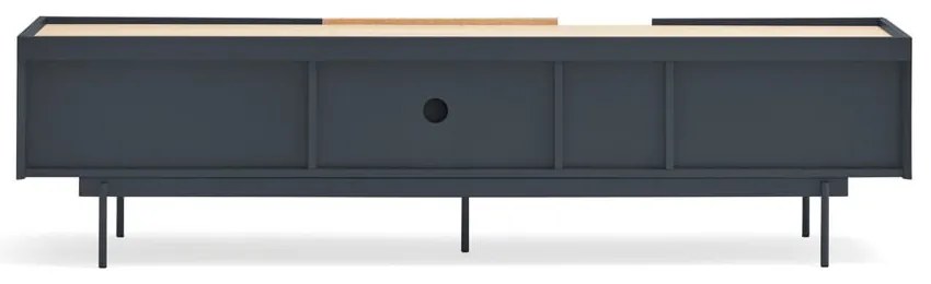 Antracytowo-naturalna szafka pod TV w dekorze dębu 180x45 cm Otto – Teulat