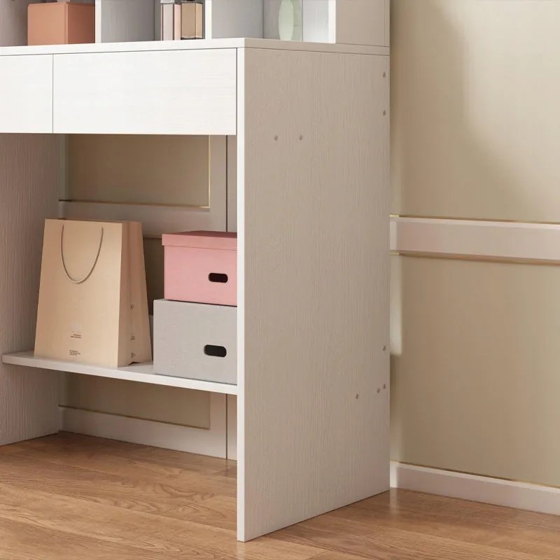 Toaletka kosmetyczna z lustrem LED 80 cm – nowoczesna toaletka do makijażu i wizażu w stylu loft