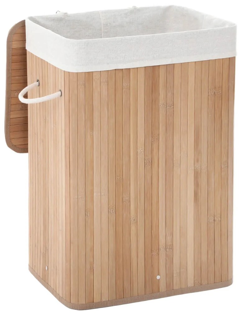 SongmicsHome Kosz na bieliznę DORA, 72 l, naturalny brąz