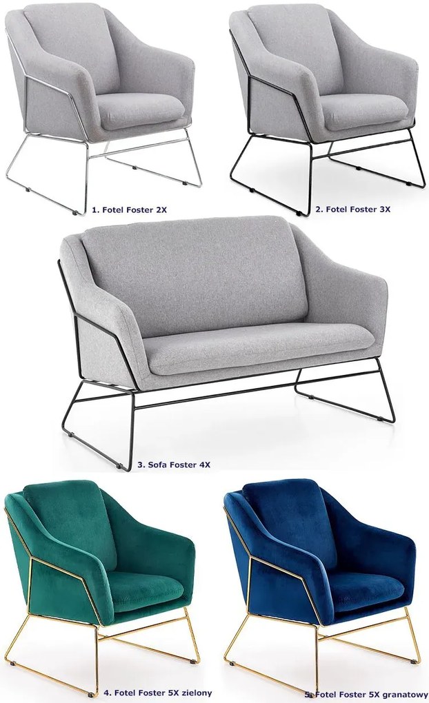 Sofa dwuosobowa Morra 4X - popielata