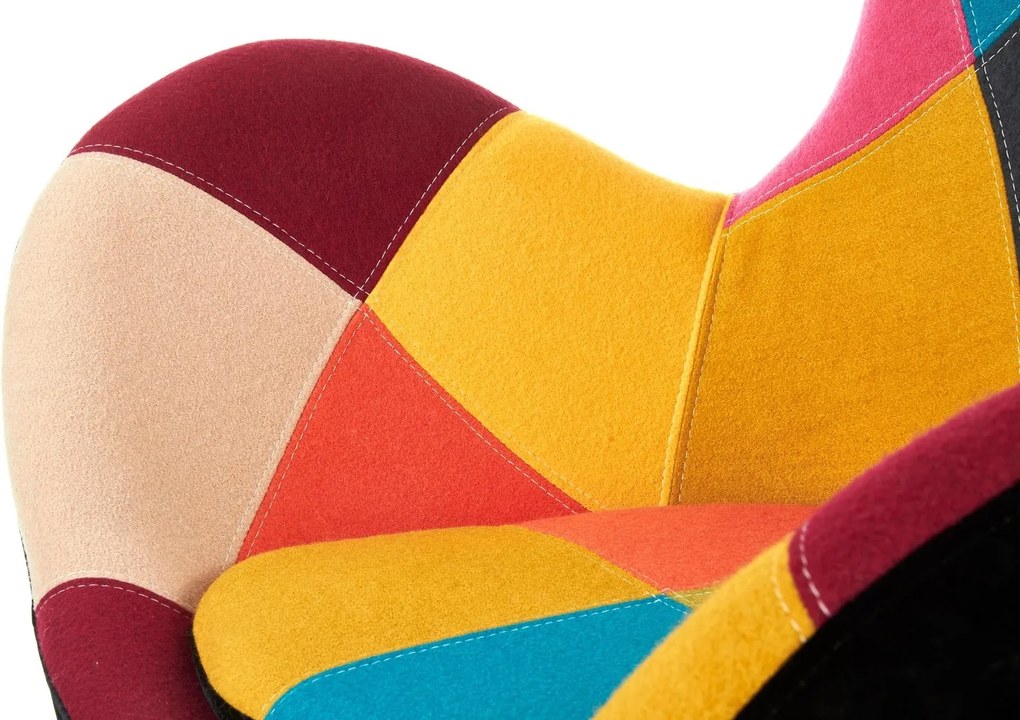 Elegancki fotel wypoczynkowy do salonu Butterfly Patchwork