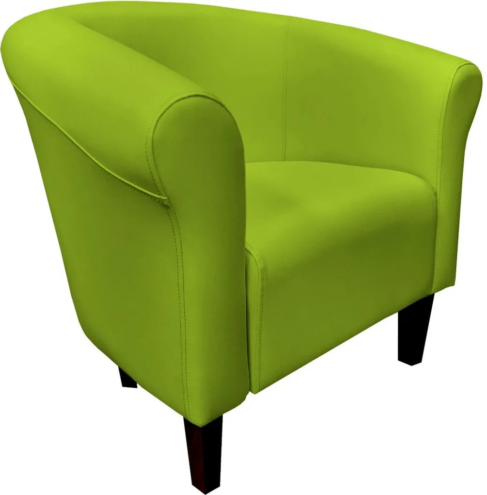 Fotel Milo tkanina Eko-skóra elegancki fotel do salonu i gabinetu : Kolor nogi - Venge, Kolor tkaniny - EKO-SKÓRA - 5D, Wysokość nogi - 15 cm