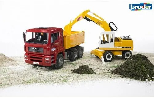 Ciężarówka Bruder MAN TGA z koparką Liebherr,1:16, 73 x 18,5 x 23 cm