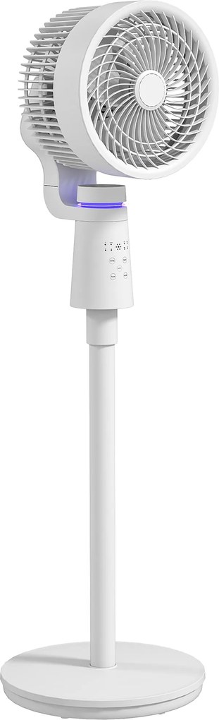 HOMCOM Wentylator stojący cyrkulator powietrza z 3 prędkościami, pilotem, timerem i oscylacją 70°+90° | Aosom PL