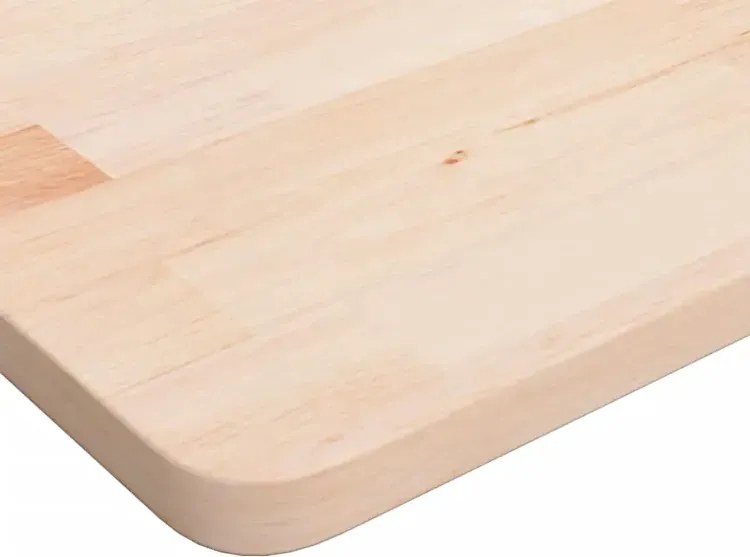 Naturalne drewno półka 100x50 białe uchwyty - Bafo