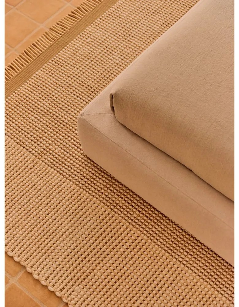 Beżowy wełniany dywan dwustronny tkany ręcznie 160x230 cm Blart – Kave Home