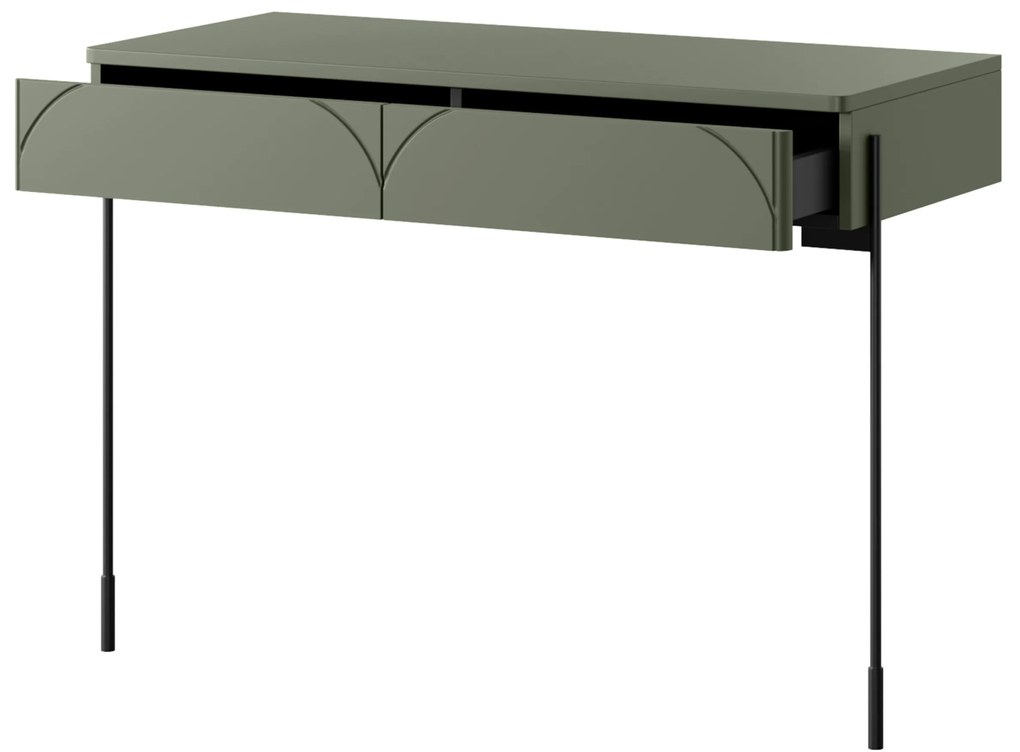 Toaletka Sonatia 100 cm z dwoma szufladami - oliwka