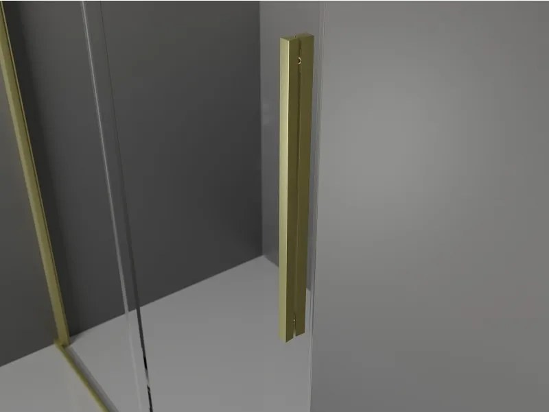 Mexen Velar drzwi prysznicowe rozsuwane 110 cm, transparent, złote szczotkowane - 871-110-000-01-55