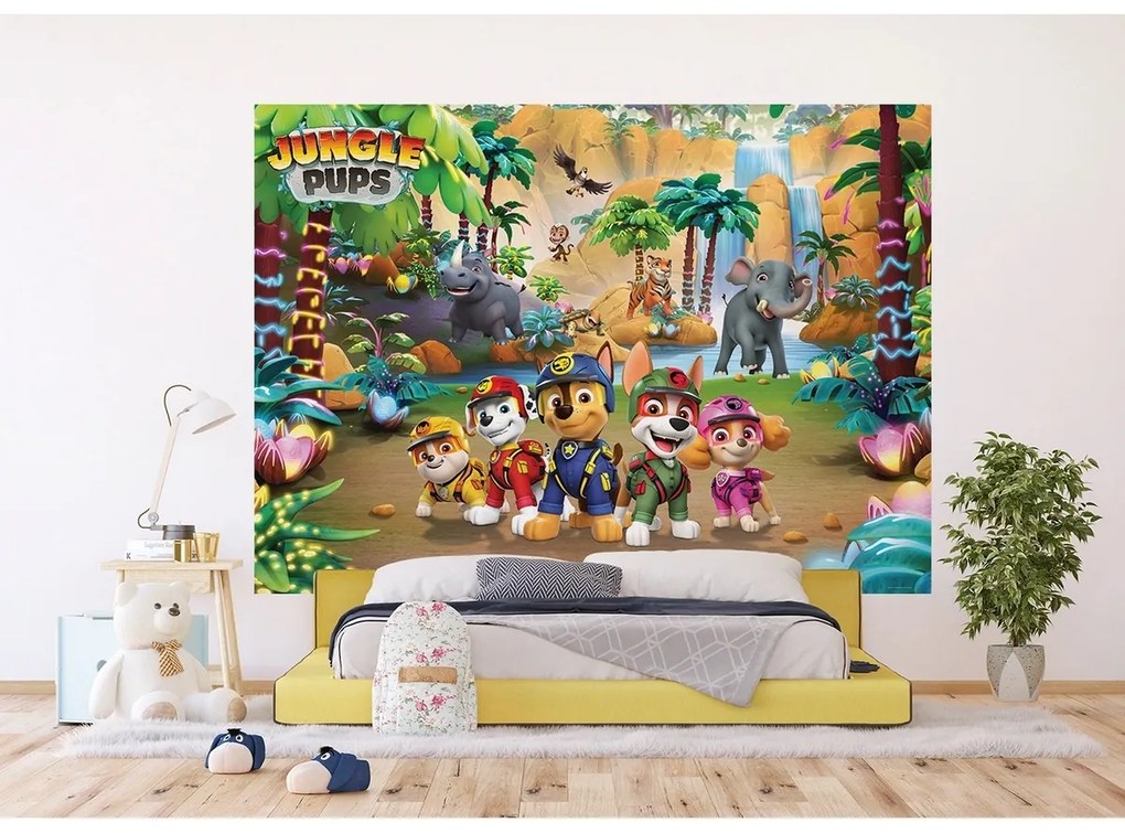 Fototapeta dla dzieci Paw Patrol Jungle Pups 252 x 182 cm, 4 części