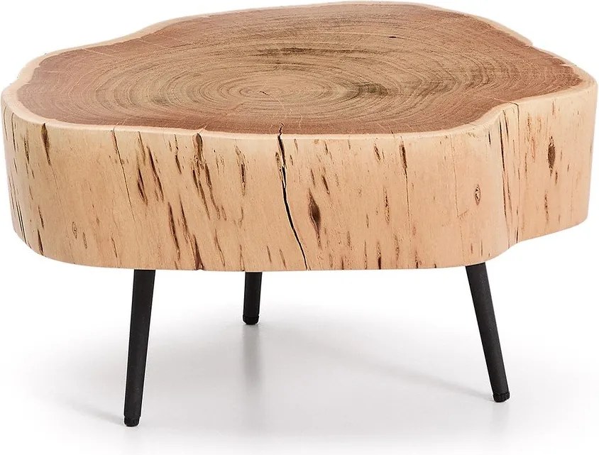 Okrągły stolik z blatem z drewna akacjowego w naturalnym kolorze 49x47 cm Tanive – Kave Home