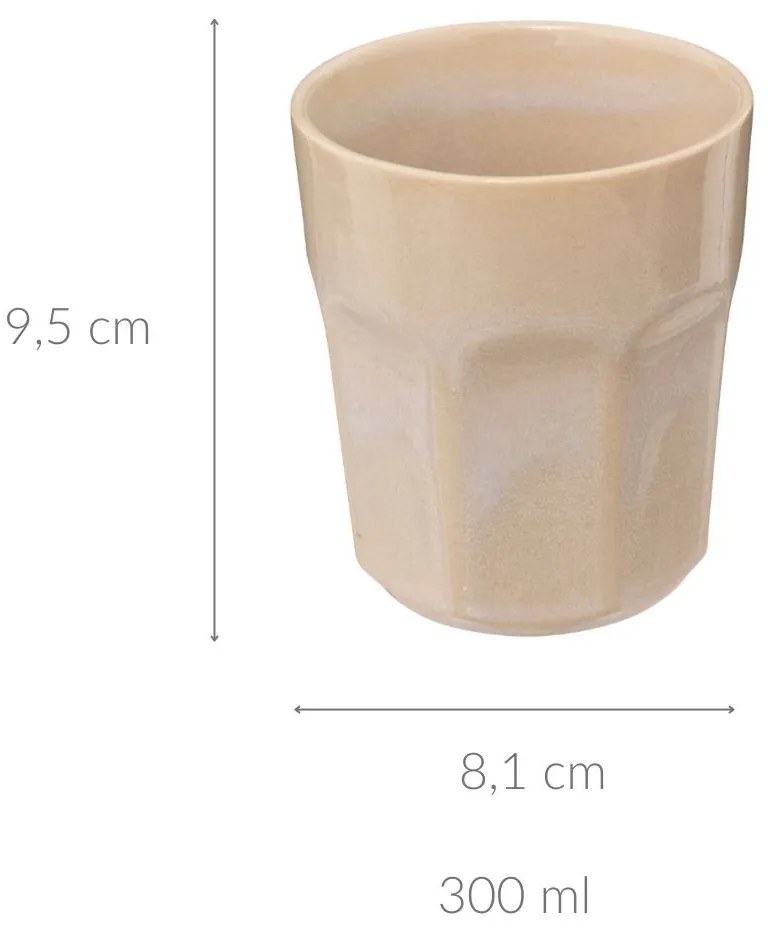 Kubek ceramiczny czarka ROMA, 300 ml