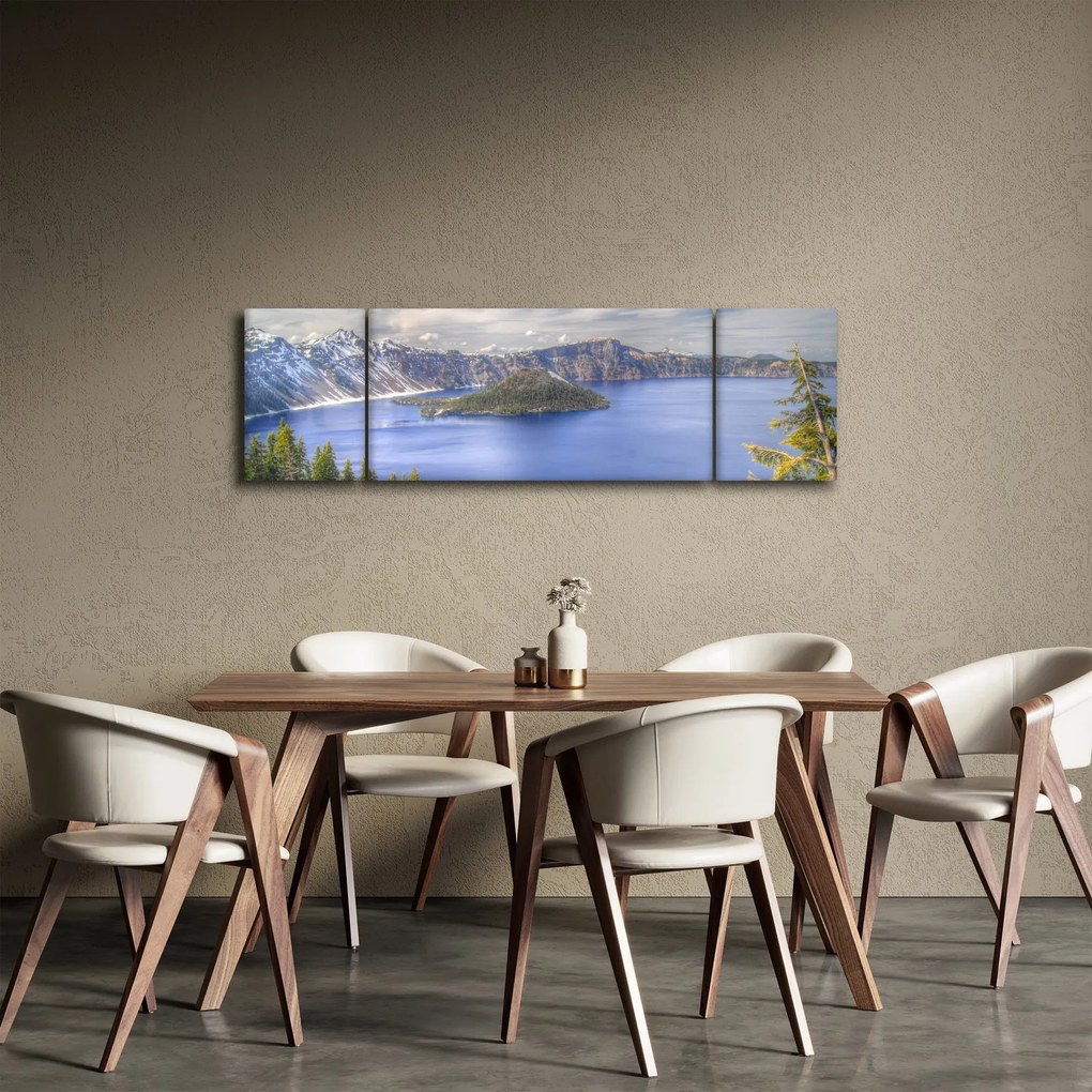 Obraz górskiego jeziora (170x50 cm)
