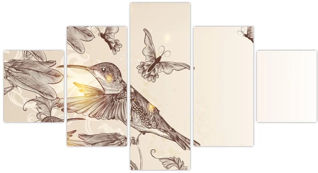 Obraz - Kolibry (125x70 cm)