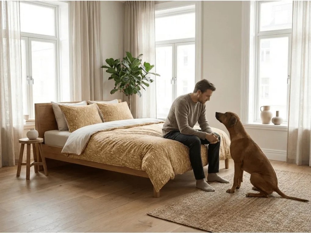 PrzytulneMieszkanie.pl PrzytulneMieszkanie.pl Pościel z mikroflanelu KOSTAR żółta Rozmiar pościeli: 70 x 90 cm | 140 x 220 cm