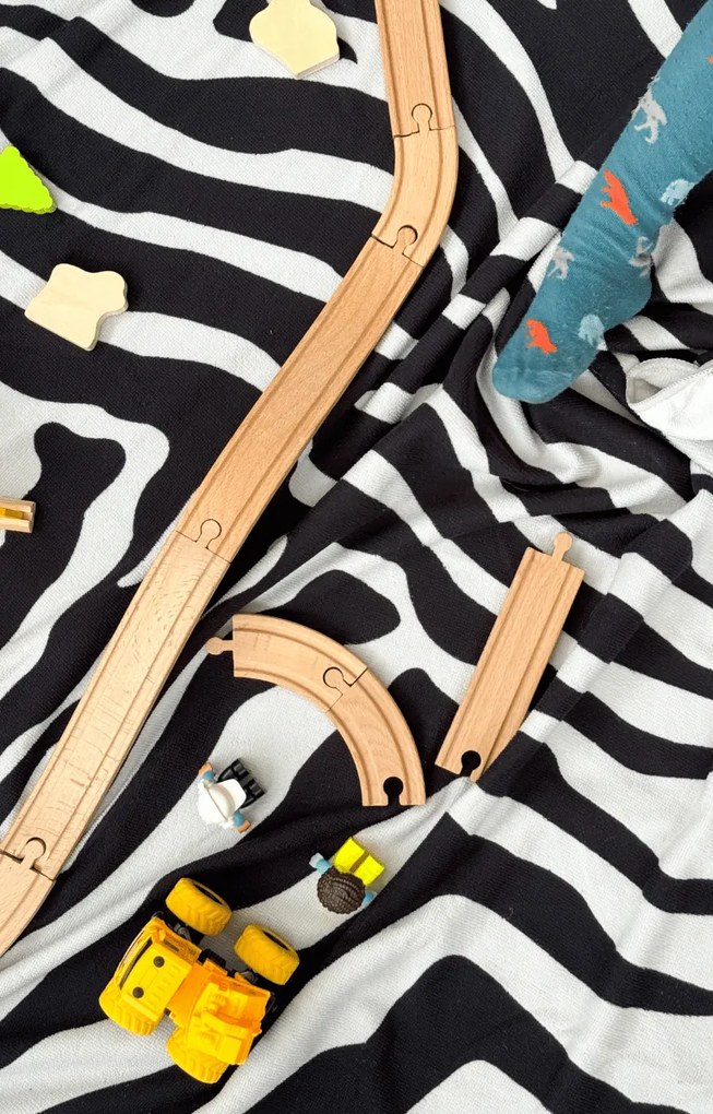 Ręcznik kąpielowy ZEBRA, czarno-biały