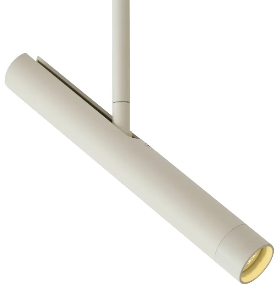 Nowoczesny reflektor beżowy z białym do systemu szynowego 1-fazowego - Slimline Avery