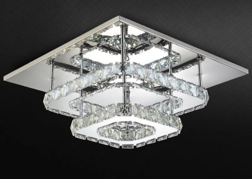 Lampa Sufitowa Kryształowa Plafon LED 24W APP410-C Neutralna
