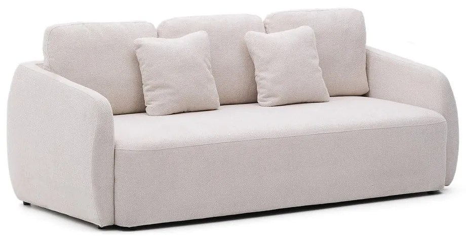 Kremowa rozkładana sofa z tkaniny szenilowej 225 cm Laira – Kave Home