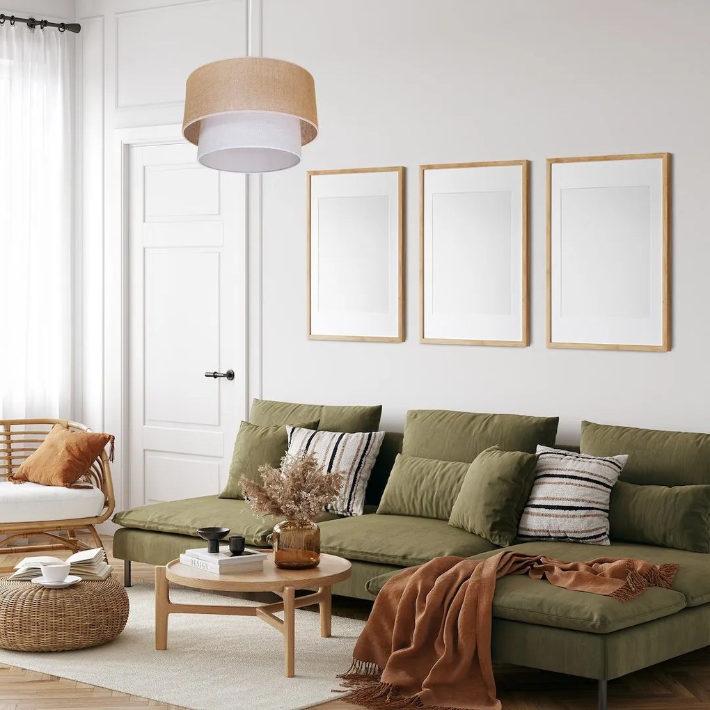 Lampa wisząca naturalna boho BUENO 1xE27