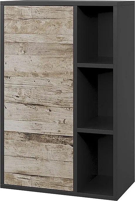 Półka ścienna dąb czarny/piaskowy 50.1x28.3x78.4 berno