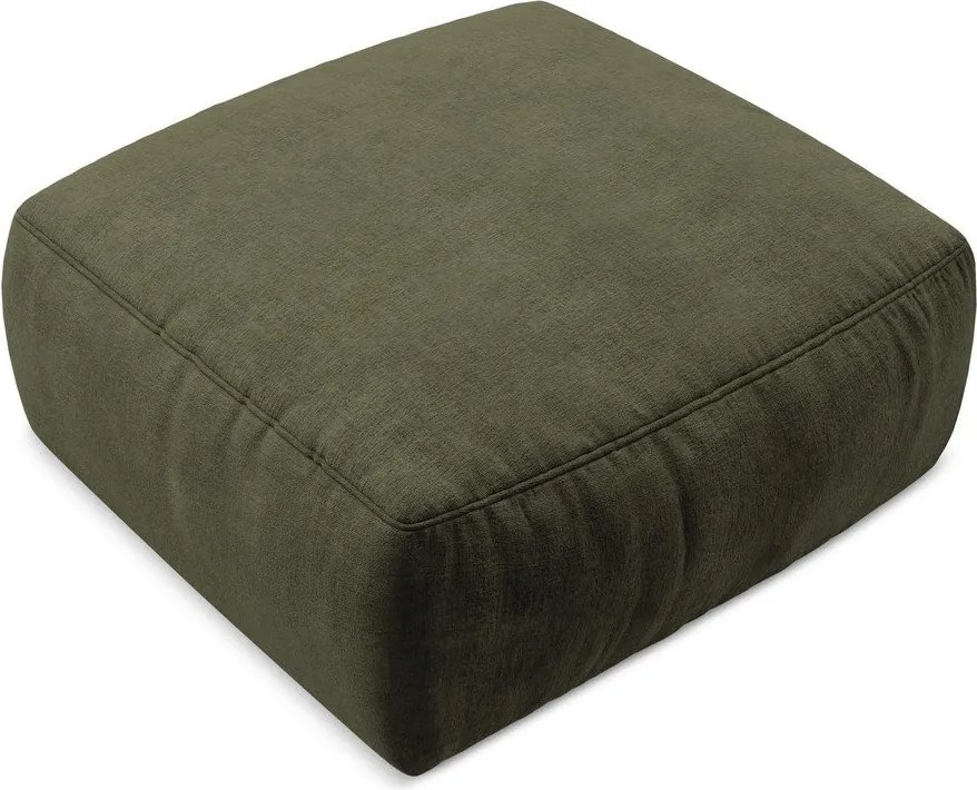 Zielony podnóżek z tkaniny szenilowej Kuki – Makamii