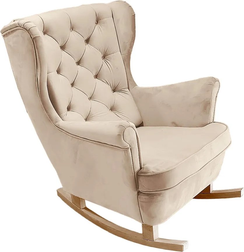 Fotel Relax z Tapicerowanym Siedzeniem i Podłokietnikami, Fotel TV 102x81x95cm Beżowy_29802