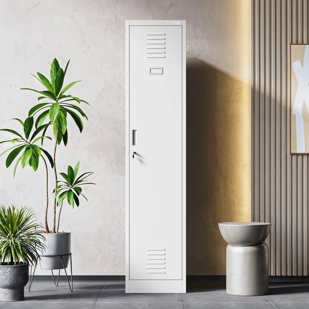 Szafka pracownicza metalowa szara: KACPER 1 Plus