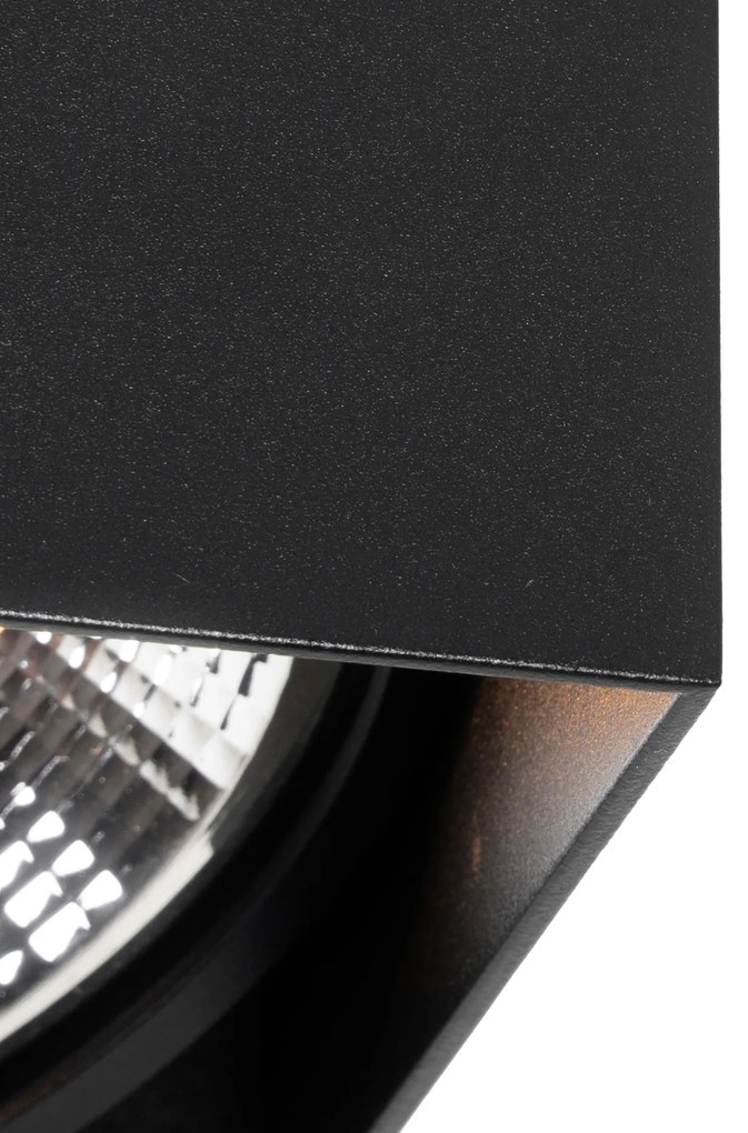 Designerski reflektor czarny kwadratowy AR111 - BoxDesignerski Oswietlenie wewnetrzne