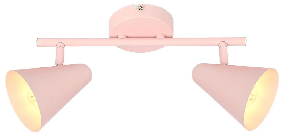 Jasnoróżowa lampa sufitowa z metalowym kloszem 42x10 cm Amor – Candellux Lighting