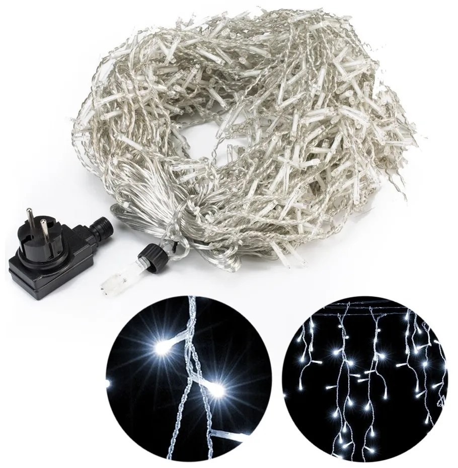 Świąteczny łańcuch świetlny CECIL, 10m, zimna biała Monzana