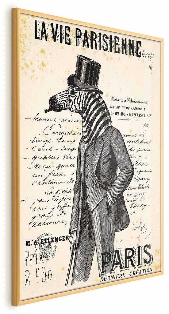 Plakat La Vie Parisienne 29,7x42 cm z ramą złotą bez marginesu ARTGEIST B