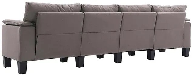 4-osobowa sofa taupe z podłokietnikami L4-T21