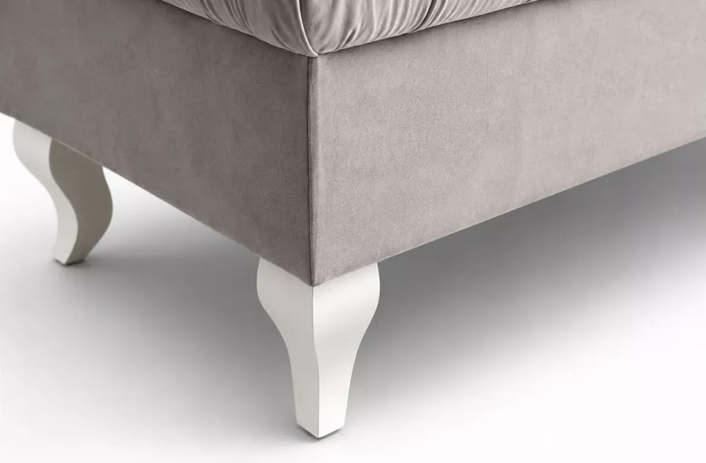 Elegancki podnóżek 90 cm głęboko pikowany w stylu glamour