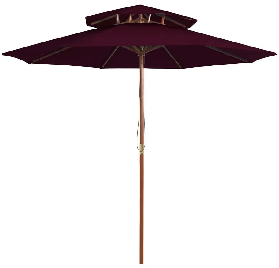 Bordowy okrągły parasol ogrodowy - Baldar