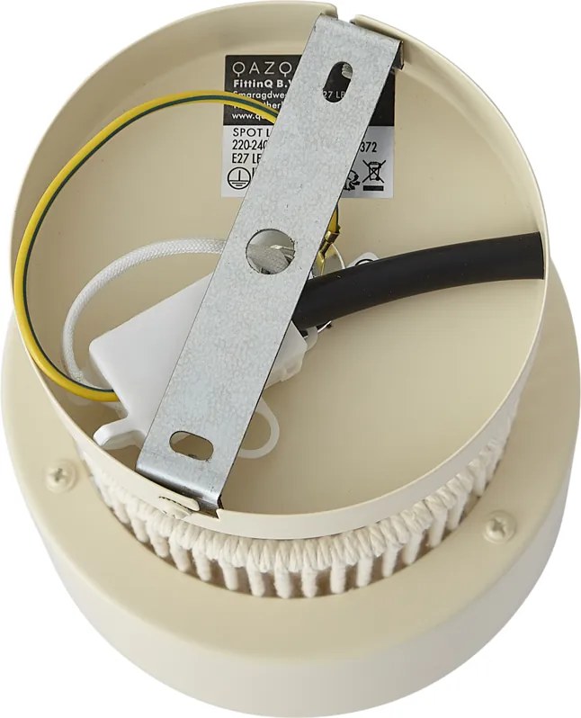 Nowoczesny reflektor beżowy ze złotem, obrotowy i przechylny - Kora