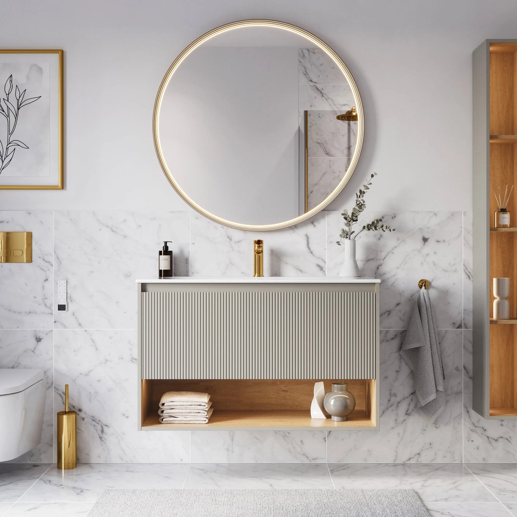Szafka podumywalkowa BELDIVO 100 cm z umywalką ceramiczną Duravit