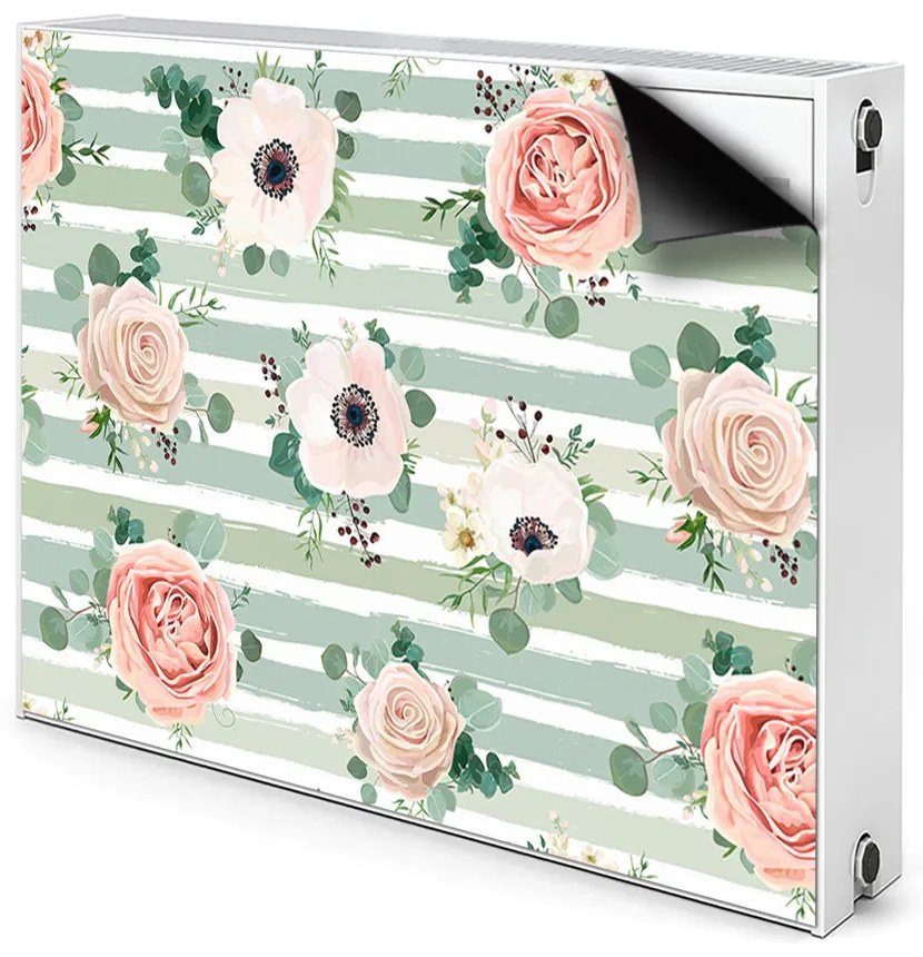 Magnes dekoracjny na kaloryfer Pasiaste róże