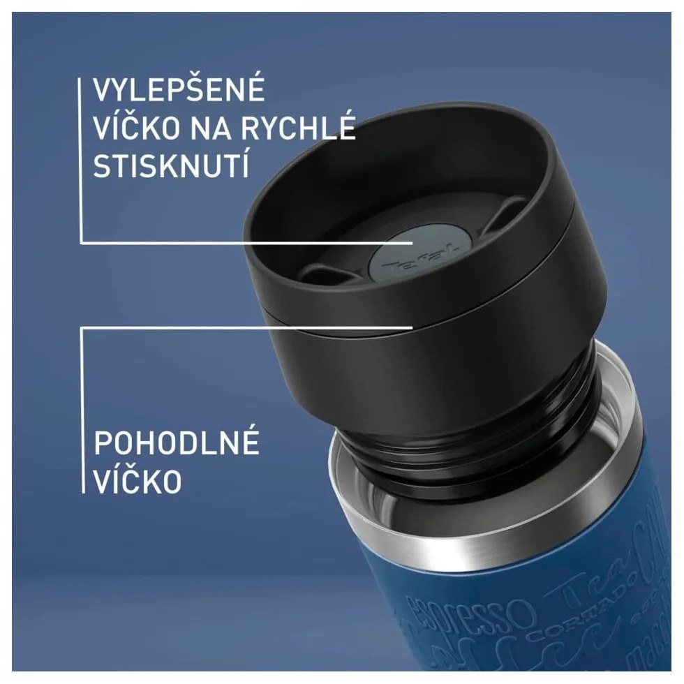 Ciemnoniebieski kubek podróżny 360 ml – Tefal