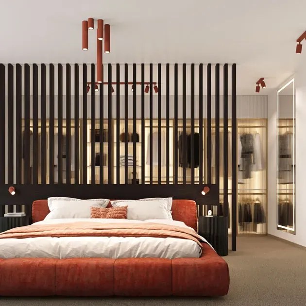 Nowoczesna ryflowana lampa tuba w kolorze ochra - D286 W3-A49