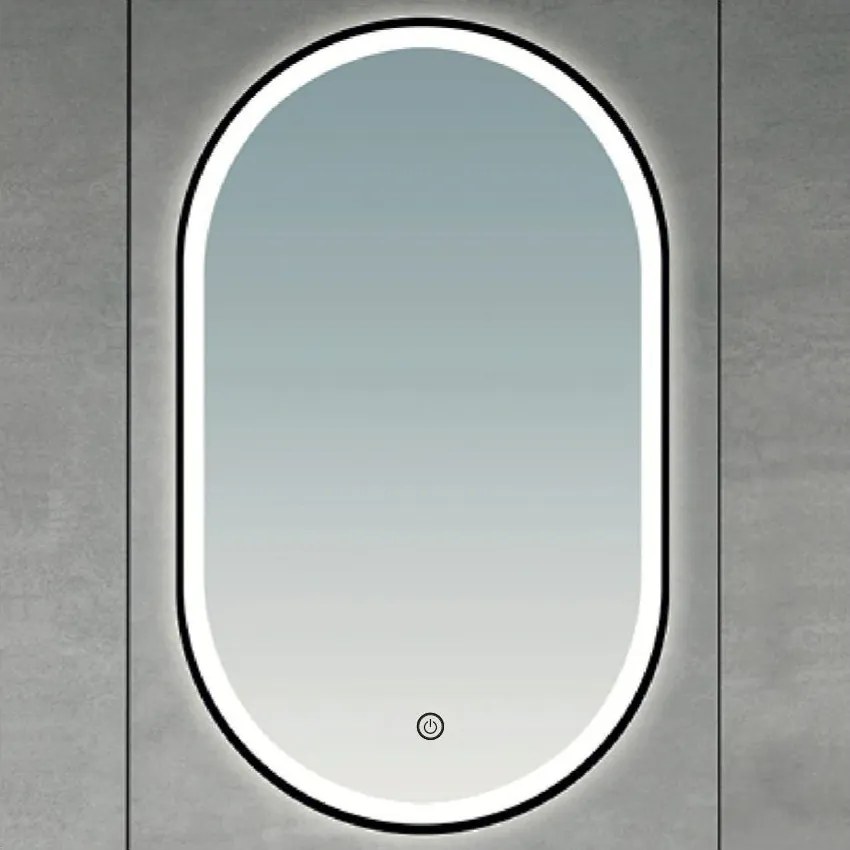 Brilagi-LED Lustro łazienkowe CANZO LED/25W/230V 50x80 cm czarne IP44 CRI 90 ściemnianie + CCT