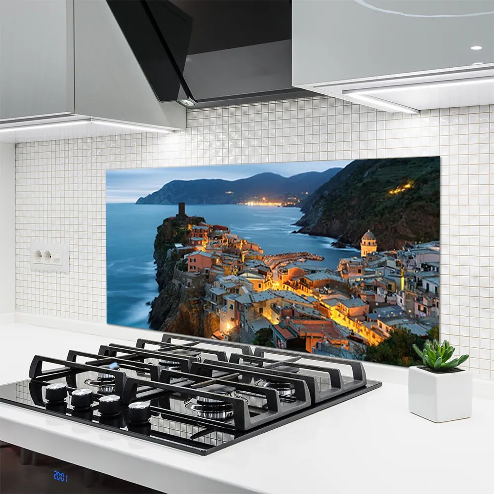 Panel Szklany do Kuchni Port U Stóp Majestatycznych Gór