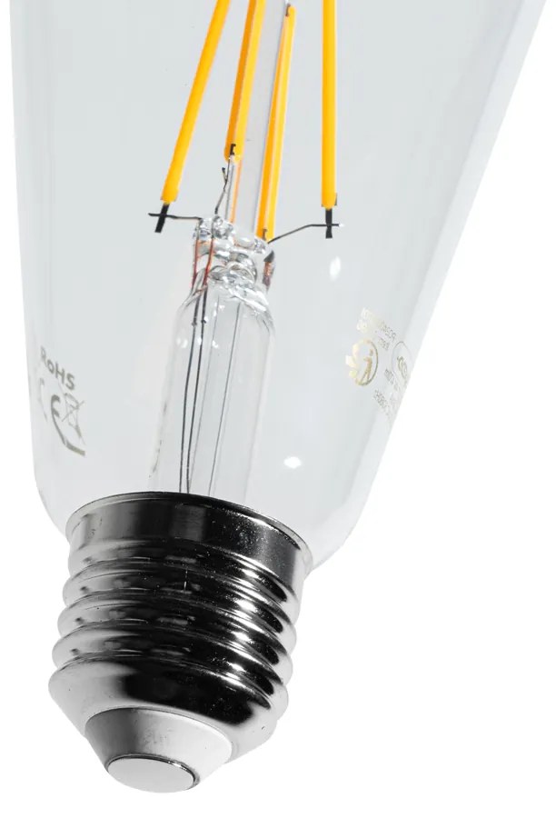 Zestaw 5 żarówek LED E27 Filament ST64 Przezroczyste 4W 470 lm 2700K